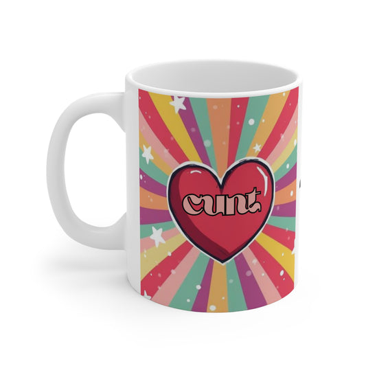 C*NT - retro heart- a.hooman- Mug 11oz