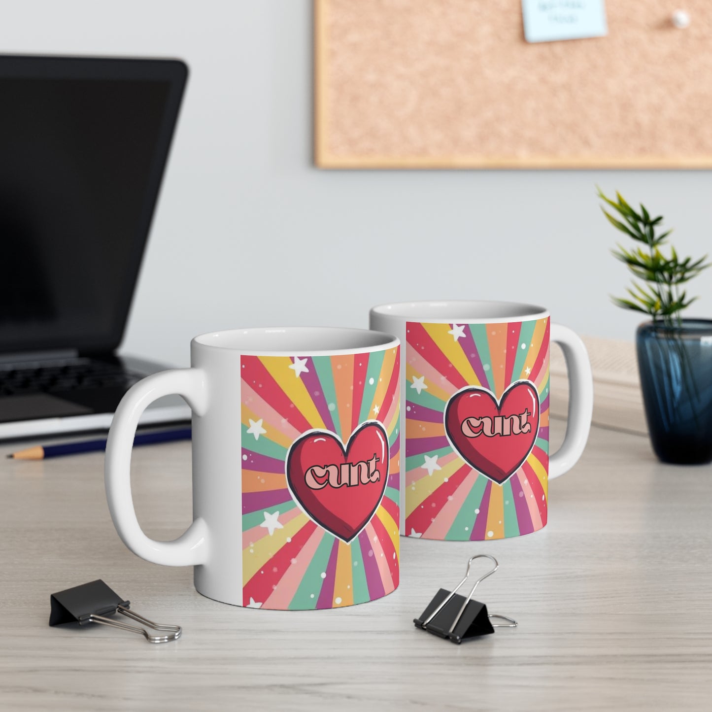 C*NT - retro heart- a.hooman- Mug 11oz
