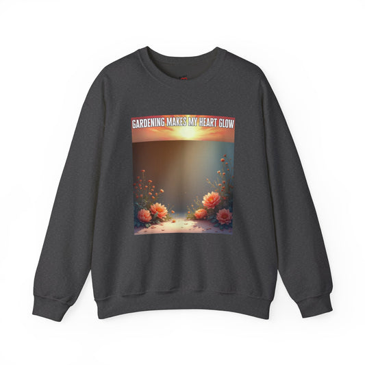 GARENING MAKES MY HEART GLOW- Ethically grown US cotton-Unisex Heavy Blend™ Crewneck Sweatshirt-(OEKO-TEX)