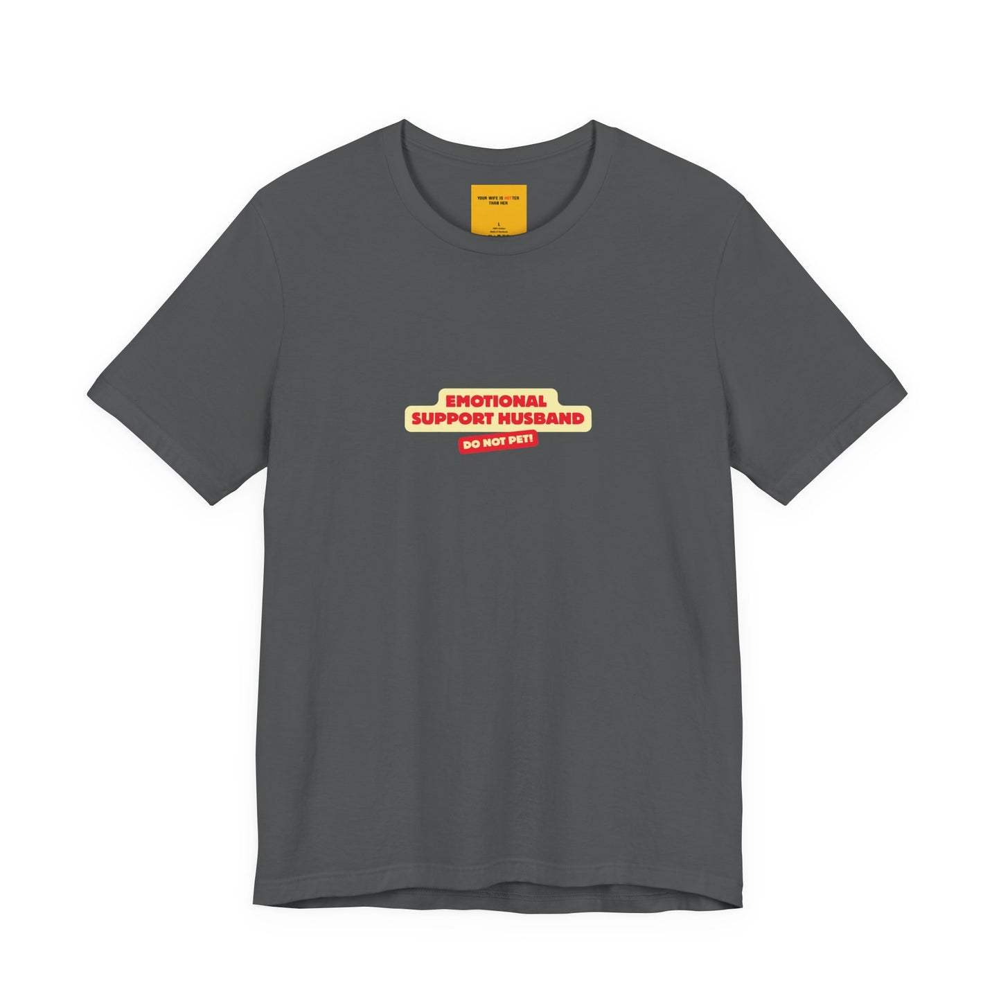 grey unisex t-shirt with BEER IS MY VALENTINE text - funny anti-Valentine's Day tee with reminder on neck label YOU ARE AMAZING